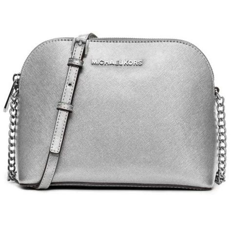 michael kors schultertasche silber|Michael Kors silver crossbody.